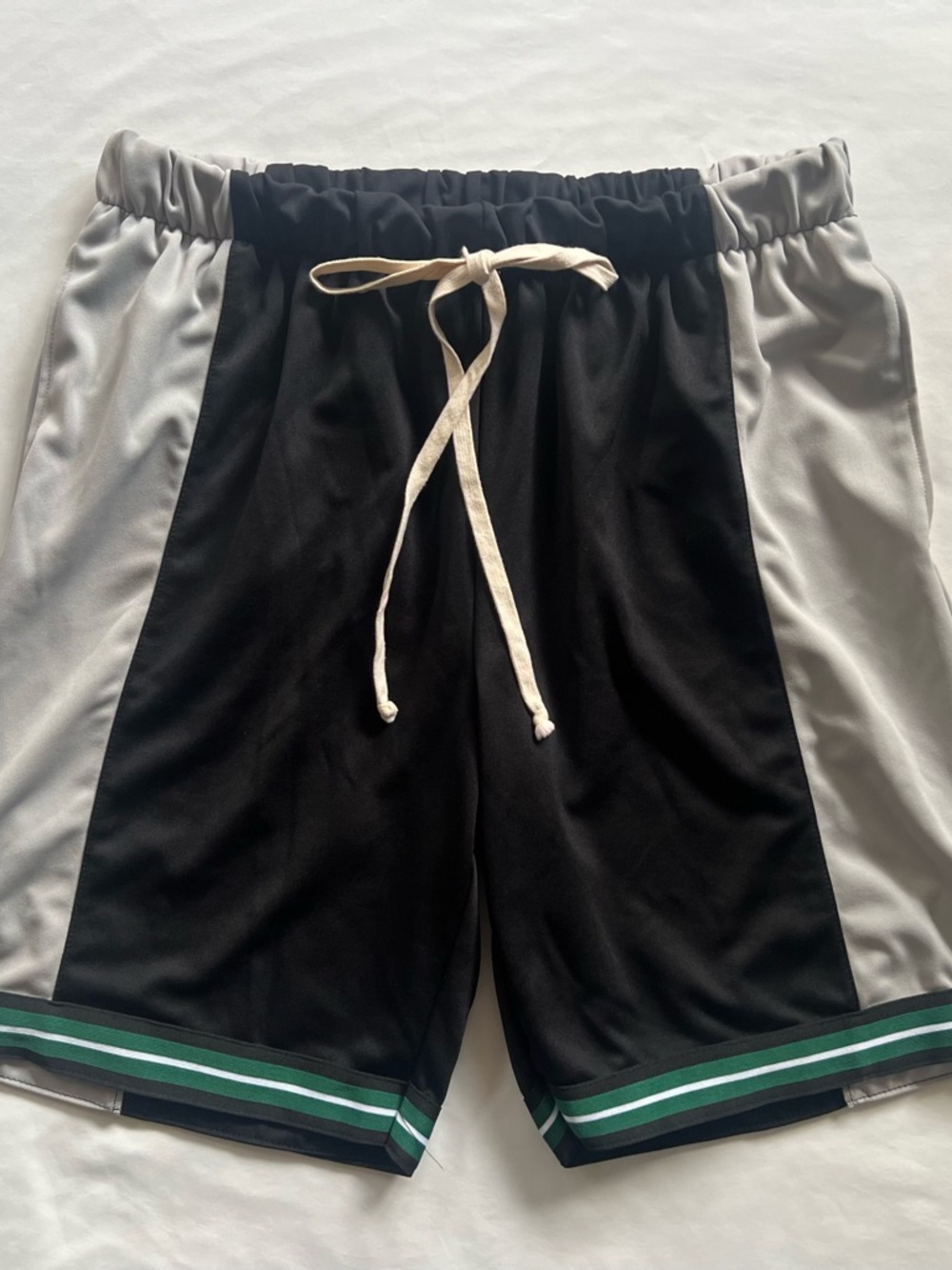 EPTM Colorblock Athletic Shorts Black Gray Green Size L
